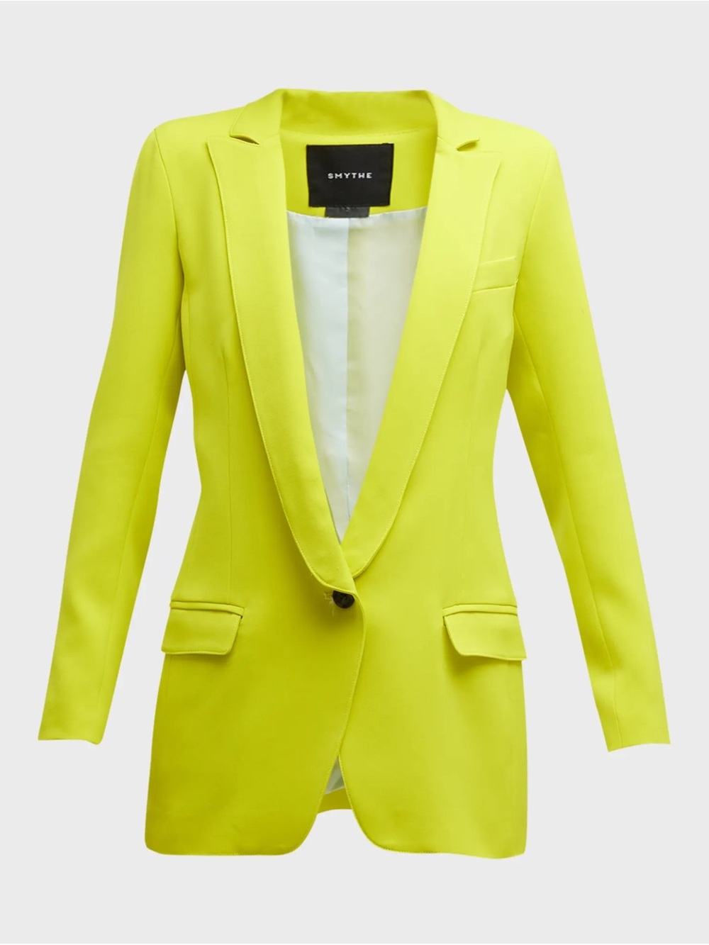 Smythe Bright Yellow Tailored Longline Blazer